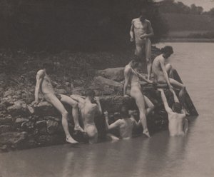 Estudio para "Natación de Thomas Eakins