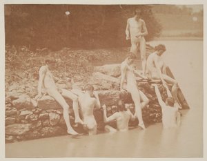 Estudio para Natación, 1883. de Thomas Eakins