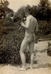 Thomas Eakins tocando un aulos, 1889