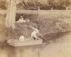 Dos niños jugando en el arroyo, 4 de julio de 1883 de Thomas Eakins