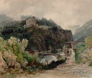 Vista del castillo de Landeck en Tirol de Thomas Ender