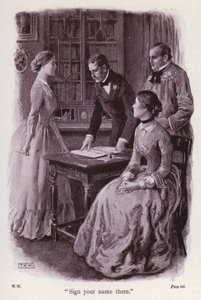 Ilustración para La dama de blanco de Wilkie Collins de Thomas Eyre Macklin
