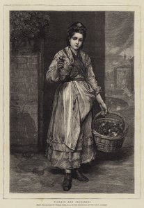 Violetas y prímulas de Thomas Faed