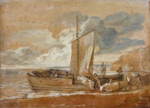 Un ferry de ganado, 1784-1788 de Thomas Gainsborough