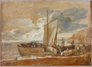Un ferry de ganado, 1784-1788 de Thomas Gainsborough