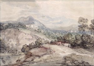 Un paisaje montañoso de Thomas Gainsborough