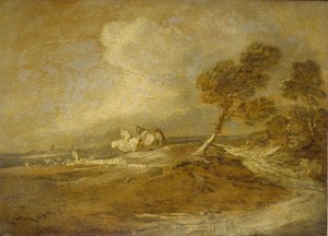 Un paisaje con jinetes de Thomas Gainsborough