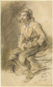 Un leñador sentado sobre un haz de maricones de Thomas Gainsborough