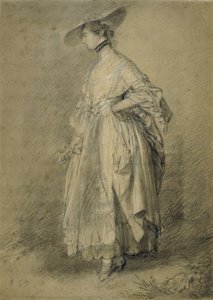 "Una mujer con una rosa"