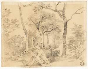 Gainsborough dibujando en el bosque de Thomas Gainsborough