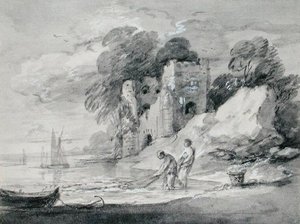 Arrastrando la red de Seine de Thomas Gainsborough