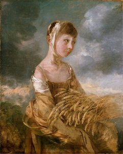 Margaret Gainsborough recogiendo espigas, finales de la década de 1750 de Thomas Gainsborough