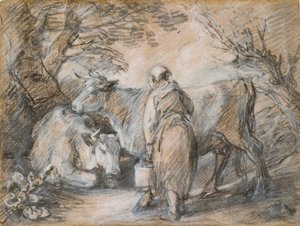 Lechera con dos vacas de Thomas Gainsborough