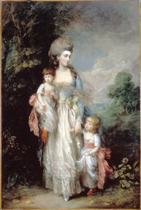 La Sra. Elizabeth Moody con sus hijos Samuel y Thomas