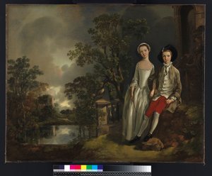 Retrato de Heneage Lloyd y su hermana, Lucy, c.1750