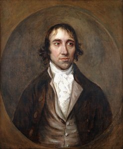 Retrato de John Gainsborough, el hermano del artista, busto, con una chaqueta y chaleco marrones y una corbata blanca de Thomas Gainsborough