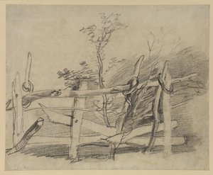 Estudio de una vieja valla de Thomas Gainsborough