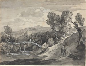 Paisaje Boscoso con un Puente de Thomas Gainsborough