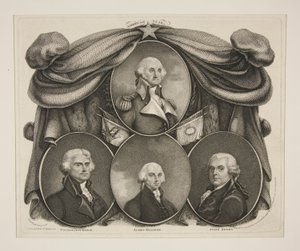 (Washington) Thomas Jefferson. -James Madison. - John Adams de Thomas Gimbrede