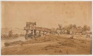 Una selección de veinte de las vistas más pintorescas de París, 1802 de Thomas Girtin