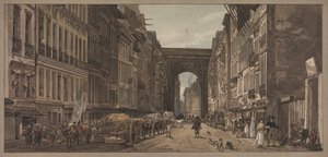 Una selección de veinte de las vistas más pintorescas de París: Vista de la Puerta de St. Denis..., 1803 de Thomas Girtin