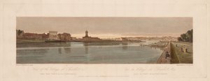 Una selección de veinte de las vistas más pintorescas de París: Vista del pueblo de Chaillot, etc. Tomado de Pont de la Concorde de Thomas Girtin