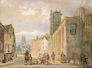 All Saints Pavement, York (lápiz y acuarela) de Thomas Girtin