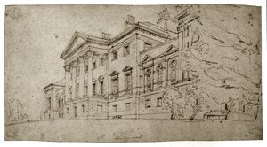 Harewood House, Yorkshire, c.1798 de Thomas Girtin