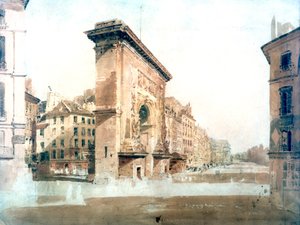 La Porte St Denis, París de Thomas Girtin
