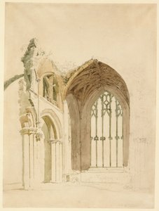 Abadía de Melrose: la ventana oriental de Thomas Girtin
