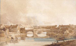Morpeth Bridge, Northumberland, c.1801 (lápiz y acuarela sobre papel) de Thomas Girtin