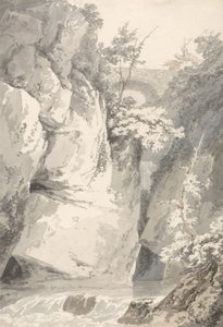 En las orillas del Lago de Como, c.1796 de Thomas Girtin