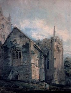 La Antigua Casa de los Osarios, Iglesia de la Santísima Trinidad, Stratford-upon-Avon de Thomas Girtin