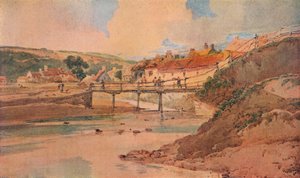 El viejo puente de madera, c1800