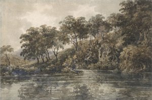 Árboles y estanques cerca de Bromley, Kent, c.1798 de Thomas Girtin