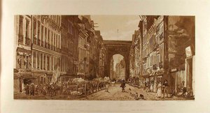 Vista de la puerta de Saint-Denis desde los suburbios de Thomas Girtin