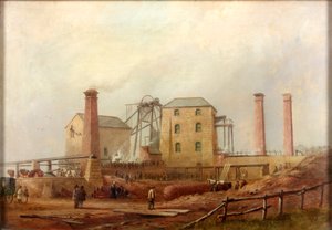 Hartley Colliery después del desastre, 1869 de Thomas H. Hair