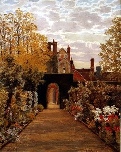 Mañana de octubre en los jardines, Loseley, Surrey de Thomas H. Hunn