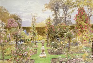 El reloj de sol en el jardín de rosas de Thomas H. Hunn