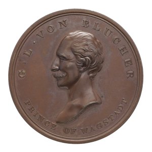 Medalla conmemorativa de Wellington y Blücher en Waterloo de Thomas Halliday