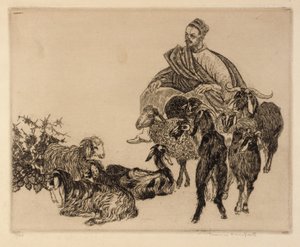 Sin título (Árabe con cabras) de Thomas Handforth