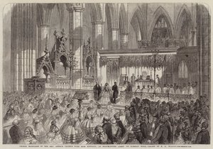 Matrimonio coral del reverendo Arthur Thynne con la señorita Kendall, en la Abadía de Westminster el martes de la semana de Thomas Harrington Wilson