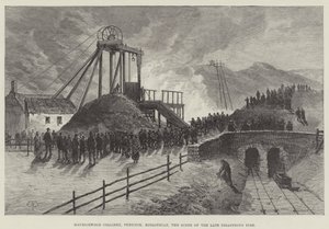 Mina de Mauricewood, Penicuik, Midlothian, la escena del reciente incendio desastroso