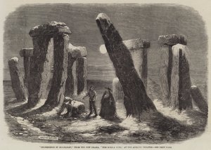 Stonehenge a la luz de la luna, del nuevo drama, El anillo de los Borgia, en el Teatro Adelphi