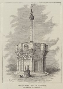 La antigua cruz de la ciudad de Edimburgo, restaurada por el Sr. Gladstone