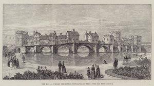 La Exposición Real del Jubileo, Newcastle-on-Tyne, el viejo puente de Tyne