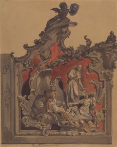 Escuela de San Rocco, Venecia: Estudio para decoración curva
