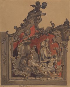 Escuela de San Rocco, Venecia, Estudio de la decoración curva de Thomas Hartley Cromek