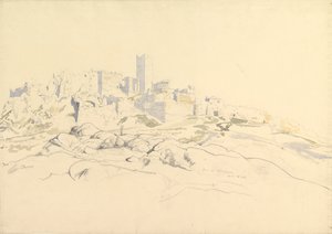 La Acrópolis desde el Areópago, Atenas, 24 de abril de 1846 de Thomas Hartley Cromek