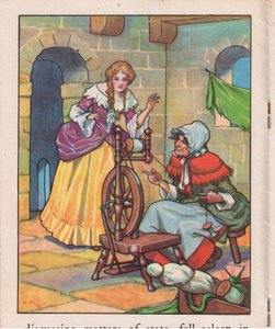 Dormido en la rueca (litografía) de Thomas Heath Robinson